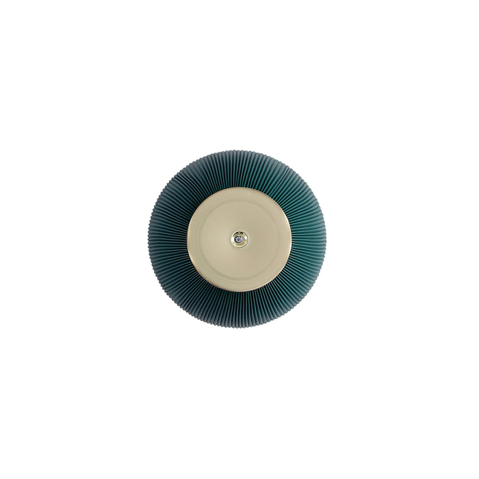 Manhattan Comfort Modern Anderson End Table 2.0 Upholstered Leatherette with Ceramic Faux Marble Tabletop - Green