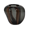 7\" Bayle Small Striped Glass Vase - Brown