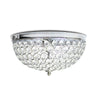 Elegant Designs Elipse Crystal Flush Mount Ceiling Light - Chrome