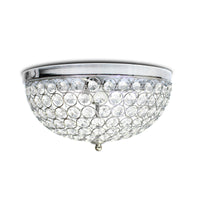 Elegant Designs Elipse Crystal Flush Mount Ceiling Light - Chrome