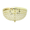 Elegant Designs Elipse Crystal Flush Mount Ceiling Light - Gold