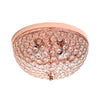 Elegant Designs Elipse Crystal Flush Mount Ceiling Light - Rose Gold