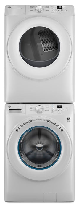 GE 5.3 Cu. Ft. Front Load Washer and 7.8 Cu. Ft. Electric Dryer – White 