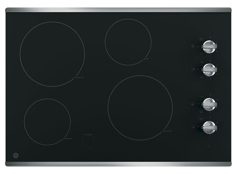 GE 30\" 4-Element Electric Cooktop and 4.3 Cu. Ft. Electric Single Wall Oven