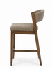 Gia Counter-Height Stool with Polyester Leather Fabric, 24"H – Brown | Tabouret Gia de hauteur comptoir de 24 po (H) en tissus de polyester et de cuir - brun