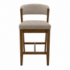Gia Counter-Height Stool with Polyester Leather Fabric, 24"H – Brown | Tabouret Gia de hauteur comptoir de 24 po (H) en tissus de polyester et de cuir - brun