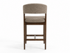 Gia Counter-Height Stool with Polyester Leather Fabric, 24"H – Brown | Tabouret Gia de hauteur comptoir de 24 po (H) en tissus de polyester et de cuir - brun