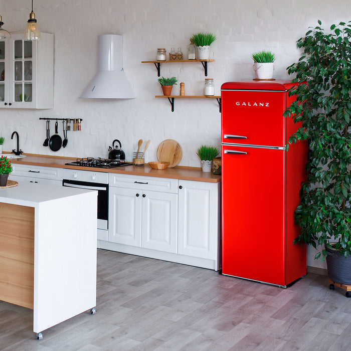 Galanz 23.7\" 12 Cu. Ft. Top-Mount Refrigerator - Hot Rod Red - GLR12TRDEFR