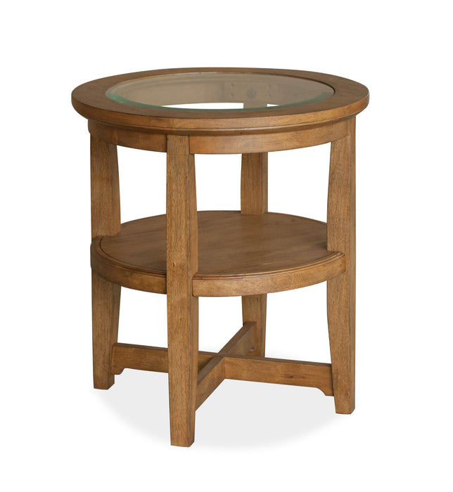 Golding 22\" End Table with Storage  - Honey Brown