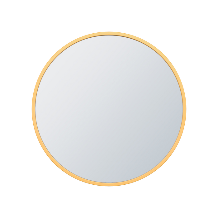 Arcus 36\" X 36\" Hand Crafted Round Mirror - Gold