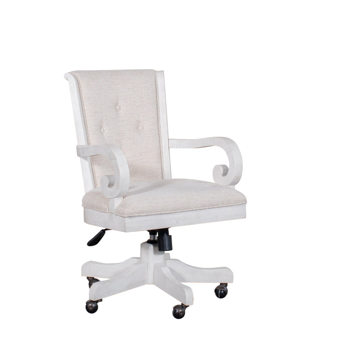 Milson 22.5\" Upholstered Chair with Casters - Alabaster
