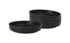 S&CO Gourmet Lisbon Set of 4 Black Stoneware Pasta Bowls | S&CO Gourmet Lisbon Ensemble de 4 Bols a Pates en Gres Noir