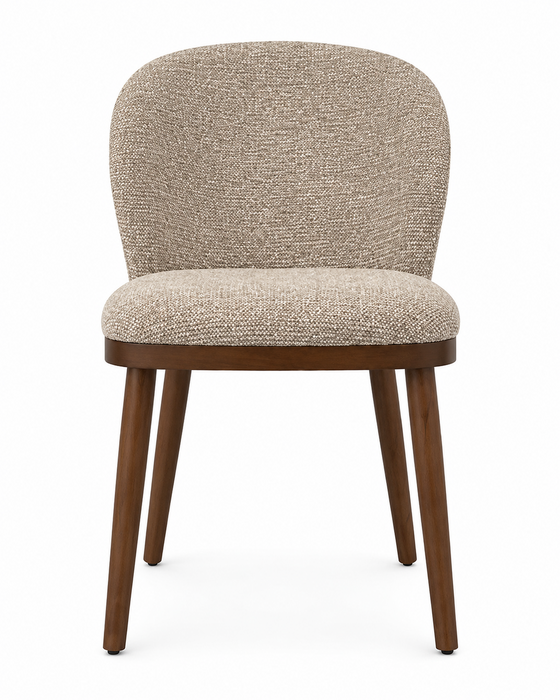 Ivy Dining Chair with Polyester Fabric – Taupe