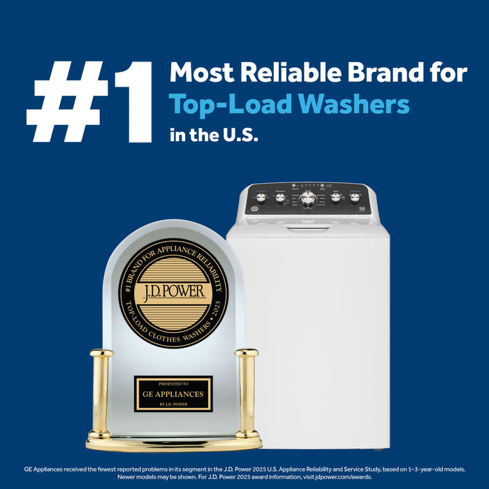 GE 4.9 Cu. Ft. Top Load Washer and 7.2 Cu. Ft. Gas Dryer with SaniFresh