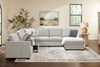 Vault 6-Piece Right-Facing Sectional with Sofa Bed Loveseat, Three Storage Chairs and Storage Chaise - Grey | Sofa sectionnel de droite Vault 6 pièces avec causeuse-lit, 2 fauteuils de rangement et fauteuil long de rangement - gris