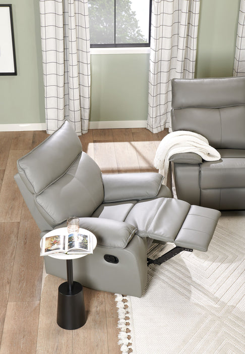 Matteo 42\" Genuine Leather Reclining Chair - Aviarah Grey