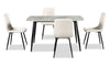 Arlo 5pc Dining Set with Table & 4 Grey Chairs, Sintered Stone & Metal, 55"W - Grey/Black | Ensemble de salle à manger Arlo 5 pièces en pierre frittée et métal avec table de 55 po (L) et 4 chaises grises - gris et noir