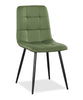 Arlo 5pc Dining Set with Table & 4 Green Chairs, Sintered Stone & Metal, 55"W - Green & Grey/Black | Ensemble de salle à manger Arlo 5 pièces en pierre frittée et métal avec table de 55 po (L) et 4 chaises vertes - vert, gris et noir