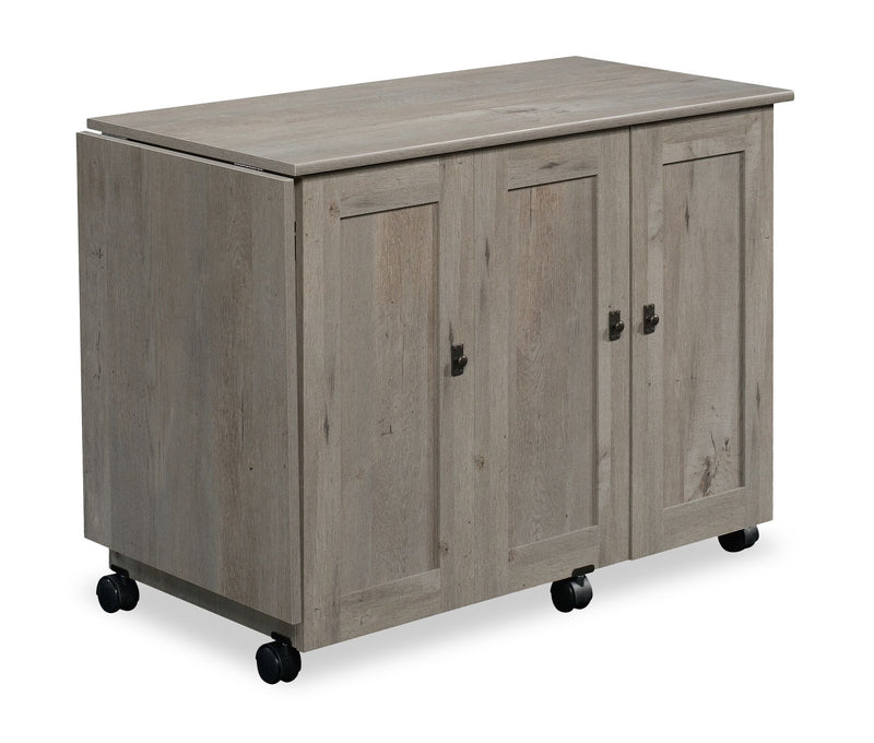Brett 40.08” 3 Shelf Sewing and Craft Cart with Casters – Mystic Oak