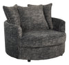 Made in Canada Sofa Lab Customizable Cuddler 48\" Fabric Accent Chair – Plush Charcoal 