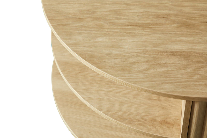 Juniper 35\" Modern Coffee Table – Natural Oak