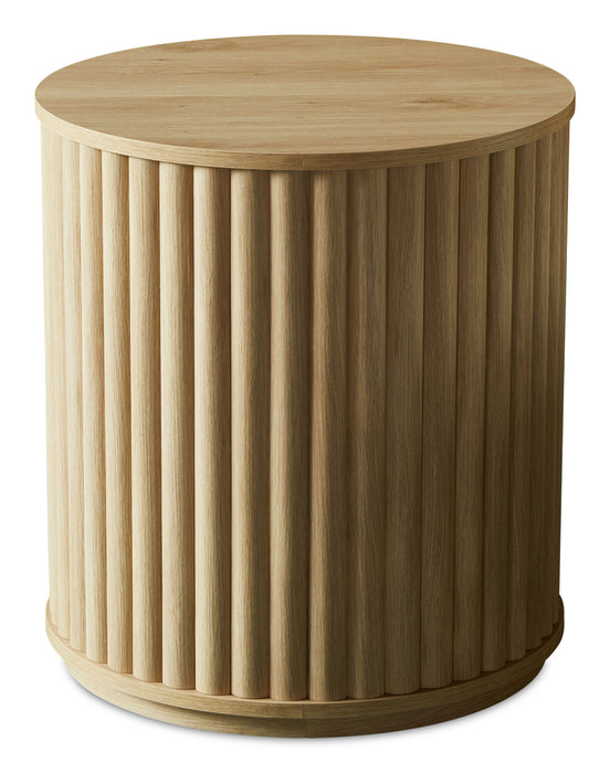 Juniper 20\" Modern End Table – Natural Oak