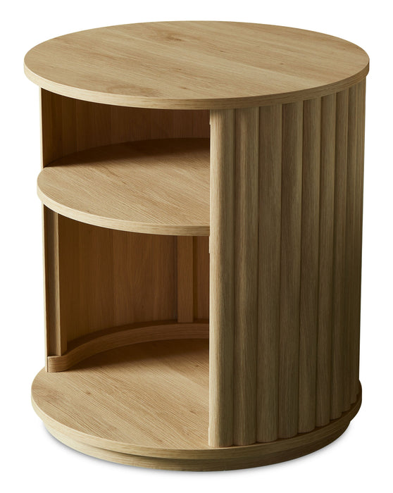 Juniper 20\" Modern End Table – Natural Oak