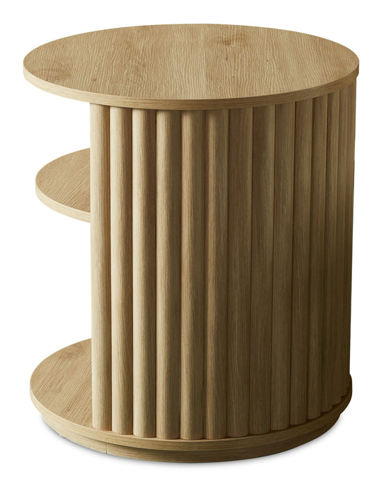 Juniper 20\" Modern End Table – Natural Oak