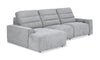 Shaquille O’Neal Home Prestige 3-Piece Left-Facing Sectional with Power Reclining – Grey 