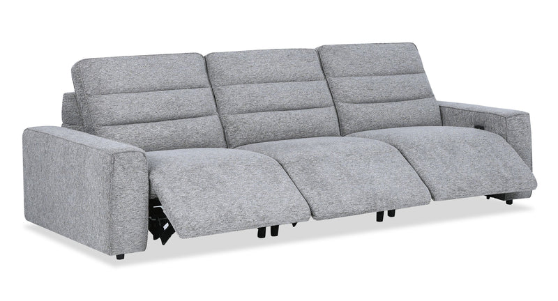 Shaquille O’Neal Home Prestige 3-Piece Power Reclining Sofa – Grey 