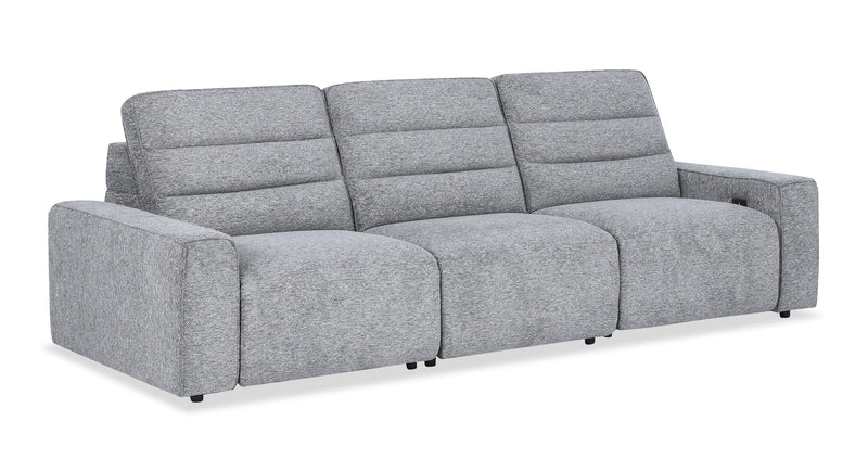 Shaquille O’Neal Home Prestige 3-Piece Power Reclining Sofa – Grey 