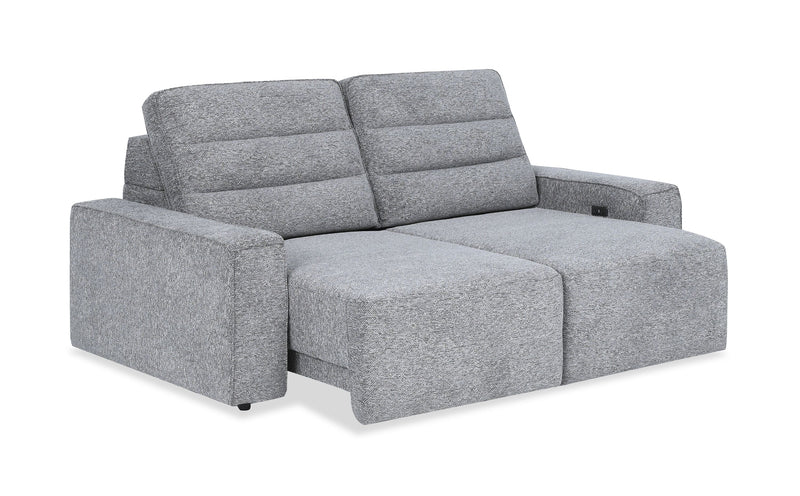Shaquille O’Neal Home Prestige Sleeper Sectional with Power Sliding– Grey