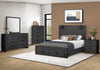 Soren Platform Storage Bed with Slat Headboard & Frame, Built-In LED, Graphite Grey - Queen Size | Lit plateforme de rangement Soren avec tête de lit à lattes, cadre de lit et éclairage à DEL intégré, gris graphite - format grand lit