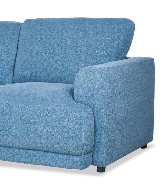 Voyage Modular 5-Piece Fabric Sectional with Removable Back Cushions – Blue