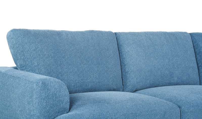 Voyage Modular 5-Piece Fabric Sectional with Removable Back Cushions – Blue