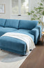 Voyage Modular 4-Piece U-Shaped Fabric Sectional with Removable Back Cushions – Blue | Sofa sectionnel modulaire en forme de U Voyage 4 pièces en tissu avec coussins de dossier amovibles - bleu