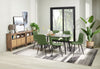 Arlo Dining Chair with Cushion Fabric Tufted Seat & Back, Metal – Green | Chaise de salle à manger Arlo en métal avec siège et dossier coussinés capitonnés en tissu - verte