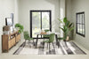 Arlo 5pc Dining Set with Table & 4 Green Chairs, Sintered Stone & Metal, 55"W - Green & Grey/Black | Ensemble de salle à manger Arlo 5 pièces en pierre frittée et métal avec table de 55 po (L) et 4 chaises vertes - vert, gris et noir