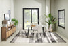 Arlo 5pc Dining Set with Table & 4 Grey Chairs, Sintered Stone & Metal, 55"W - Grey/Black | Ensemble de salle à manger Arlo 5 pièces en pierre frittée et métal avec table de 55 po (L) et 4 chaises grises - gris et noir