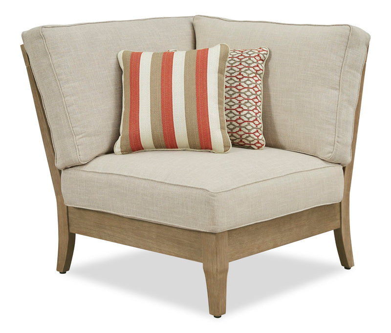 Juno 3-Piece Outdoor Patio Set with 2 Loveseats & Corner Chair - Weather Resistant - Natural/Beige
