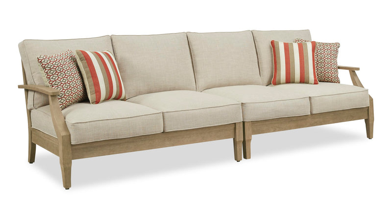 Juno 3-Piece Outdoor Patio Set with 2 Loveseats & Corner Chair - Weather Resistant - Natural/Beige