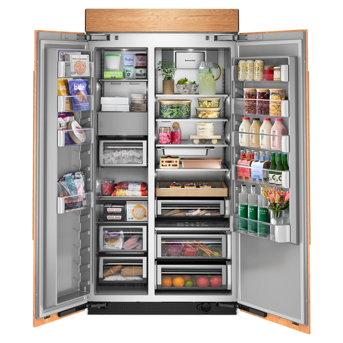 Kitchenaid 42\" 25.5 Cu. Ft. Built-In Side-by-Side Refrigerator – Panel Ready - KBSN742TPA