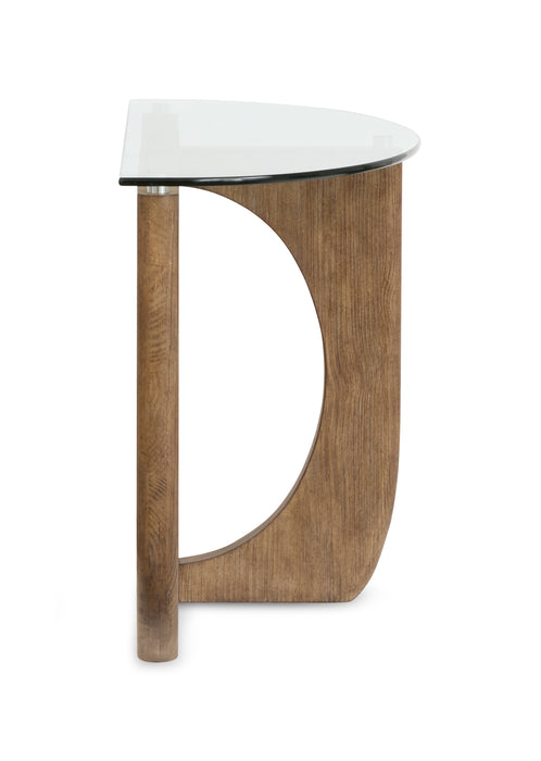 Kerwin 52\" Sofa Table with Glass Top - Almond