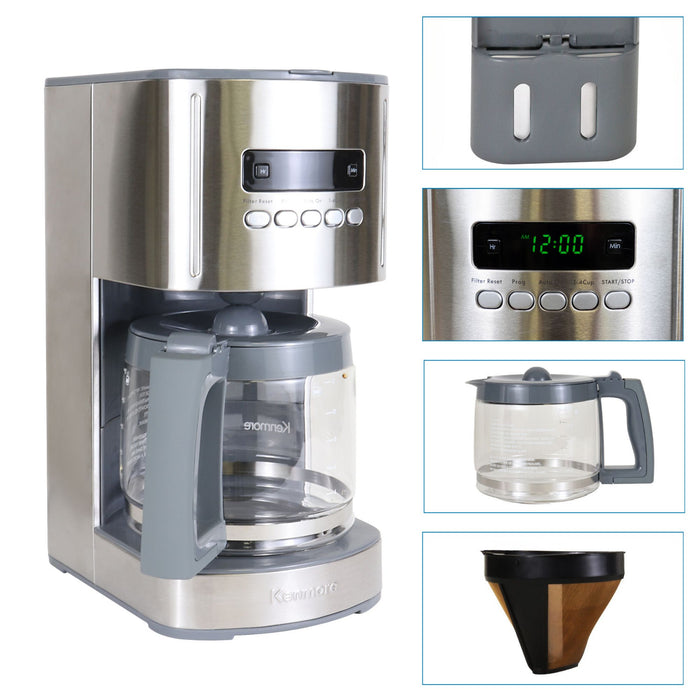 Kenmore Aroma Control 12-Cup Programmable Coffee Maker with Digital Display - KKCM12S