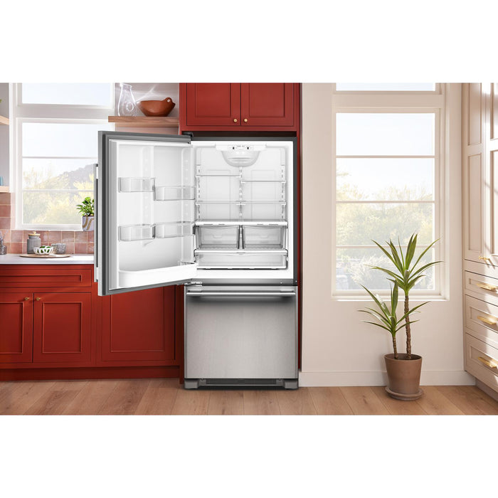 KitchenAid 30\" 19 Cu. Ft. Standard-Depth Bottom Mount Refrigerator - KRBL130SPS