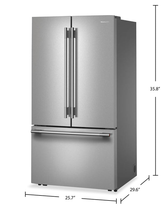 KitchenAid 31 Cu. Ft. French Door Refrigerator - PrintShield® Stainless Steel - KRFF336SPS