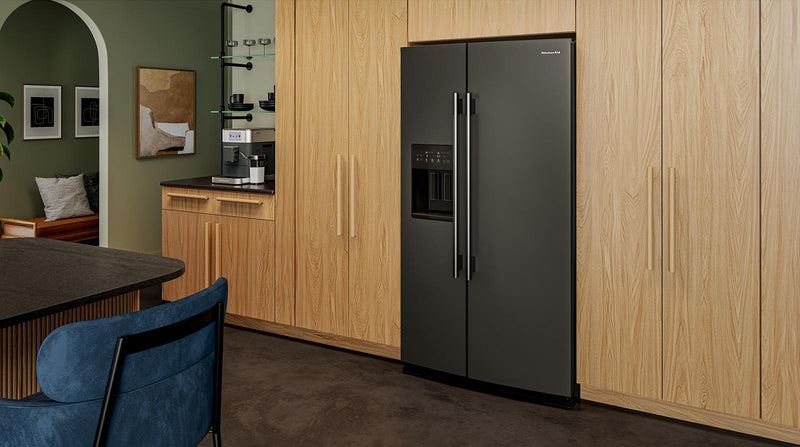 KitchenAid 36\" 21 Cu. Ft. Counter-Depth Refrigerator – Black Ore - KRSC536RBE