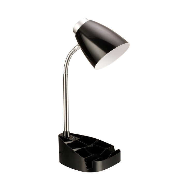 Limelights Gooseneck Desk Lamp with iPad Stand Book Holder - Black