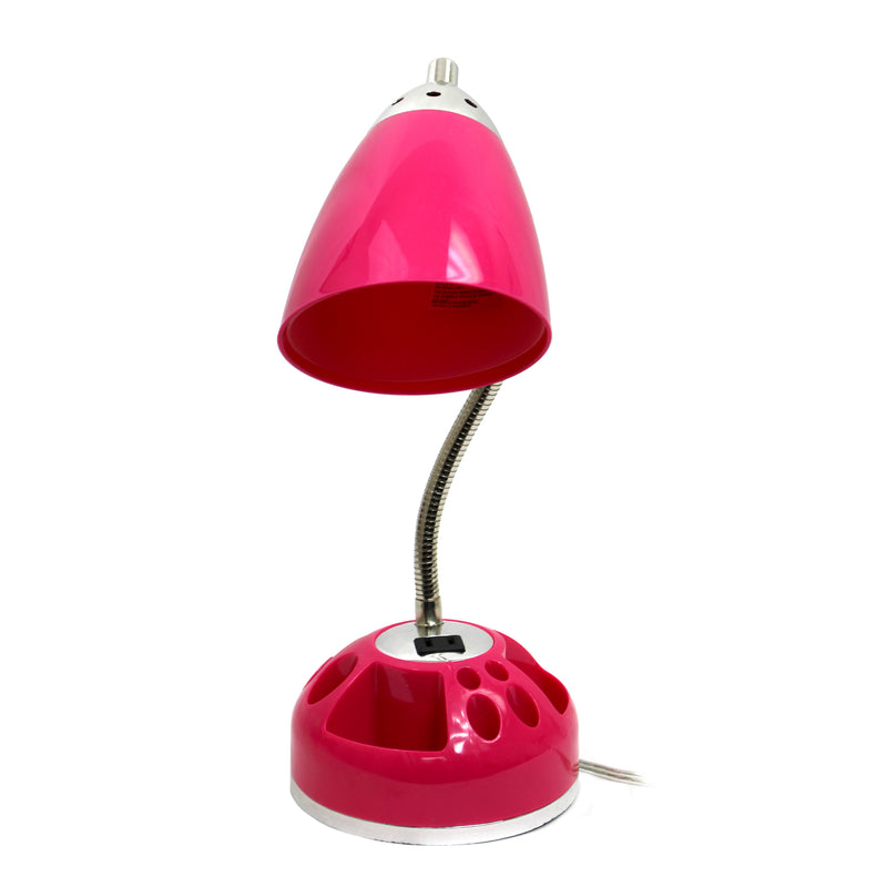Limelights Flossy Desk Lamp with Outlet Pink The Brick