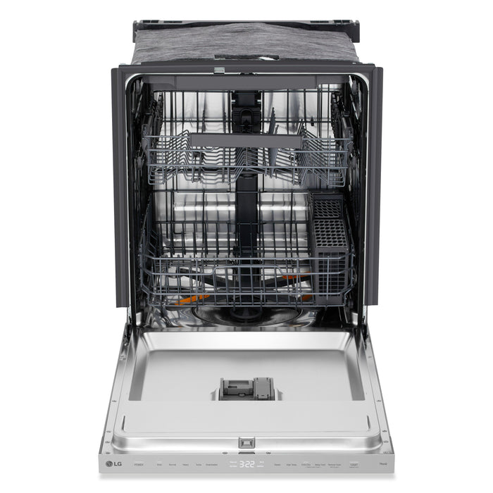 LG FlushFit™ 23.75” 46 dB Top Control Dishwasher with Third Rack – Stainless Steel - LDNPQ445S